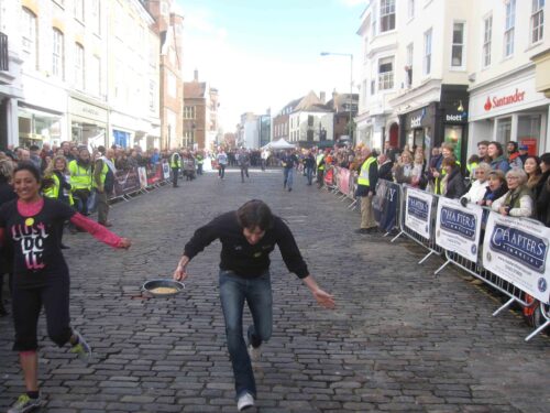 Guildford Pancake Race Mid Race